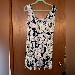 1 skull flower dress/ 1 blue and red floral dress